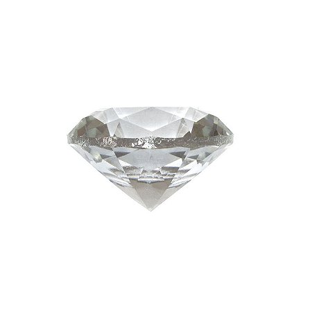 Diamante em Cristal de Vidro 3cm - Transparente: Pureza e Proteção