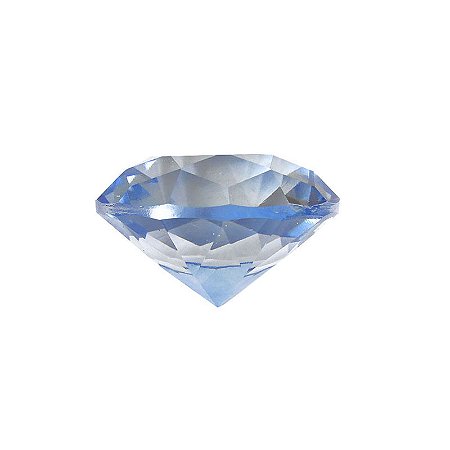 Diamante em Cristal de Vidro 3cm - Azul: Sabedoria