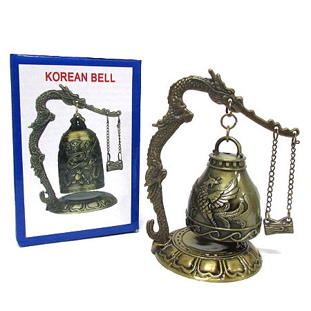 Sino de Mesa Fênix em Metal 12cm - Renascimento e Transformação
