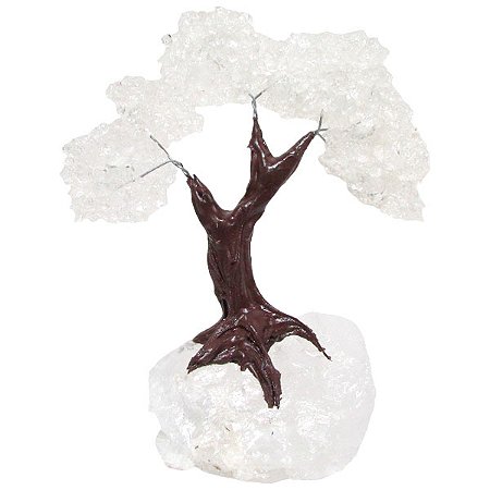 Árvore de Cristal Quartzo Transparente Bruto P 13cm - Cura e Espiritualidade