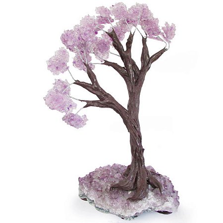 Árvore de Cristal Ametista Bruta com Drusa GG 37cm - Intuição e Transmutação
