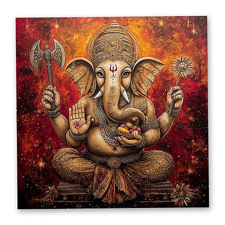 Toalha para Tarô Ganesha da Prosperidade 70cm - Abundância, Proteção e Sabedoria