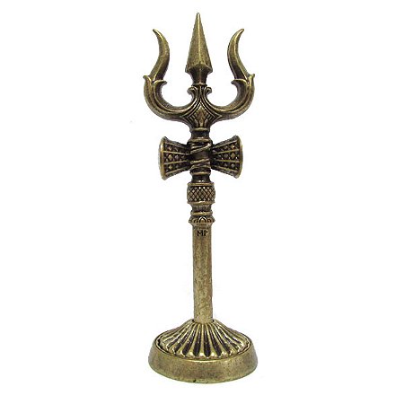 Tridente de Shiva em Metal 12,5cm - Trishula Sagrado Hindu