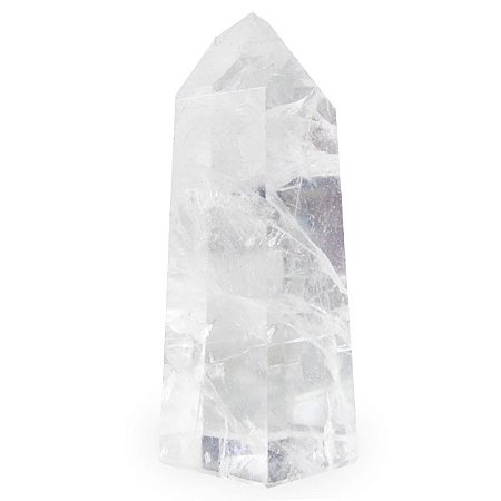Ponta de Cristal Transparente Natural G - Limpeza e Proteção Energética