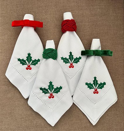 Guardanapo cereja natalina