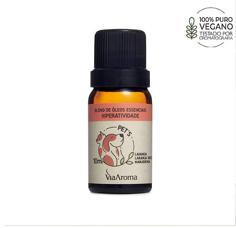 Blend de Óleos Essenciais Pets Hiperatividade Via Aroma - 10ml