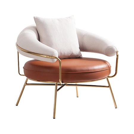 POLTRONA JULIE MARROM CANELA - RIVATTI