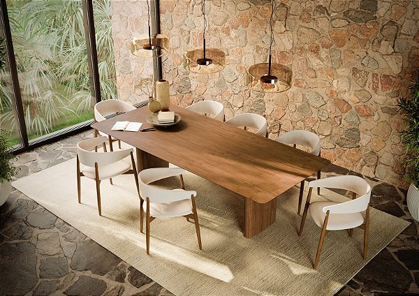 MESA BIO 2,20X1,10 COM 8 CADEIRAS KIRA - J.MARCON