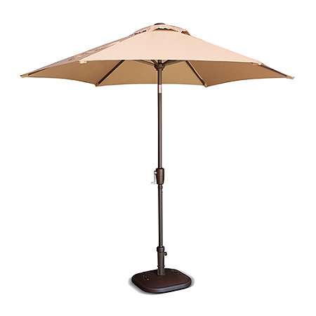 OMBRELONE CENTRAL VENTURA 2,50 TAUPE/BEGE + BASE 25KG TAUPE - WUPA
