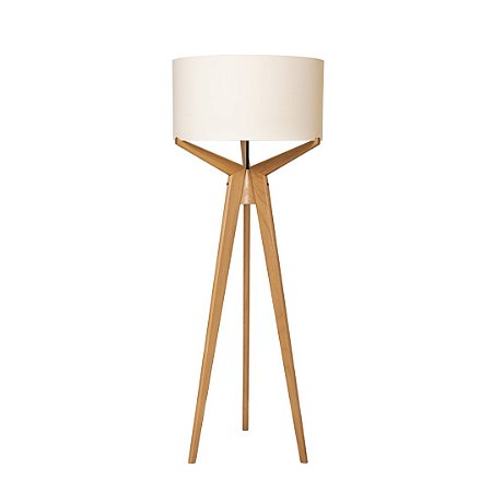 LUMINÁRIA DE PISO NAVI COM CÚPULA DE TECIDO - MADRELUSTRE
