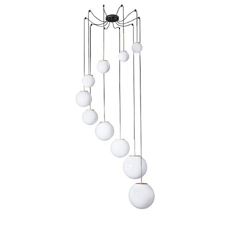CASCATA MILK 10 LÂMPADAS - MADRELUSTRE