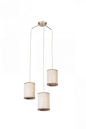 LUSTRE APOLLO 3 LÂMPADAS - MADRELUSTRE