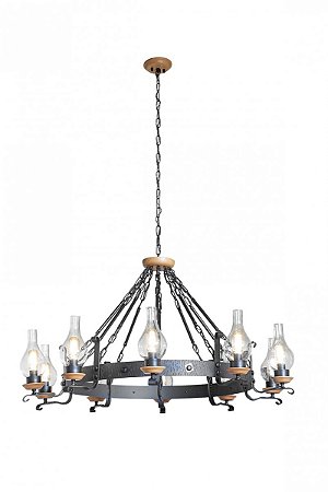 LUSTRE OXFORD 10 LÂMPADAS - MADRELUSTRE