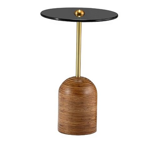 MESA DE APOIO PILL MINI GLASS FUMÊ - MERIDIANO
