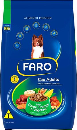 RAÇÃO FARO CÃO ADULTO 15KG + BRINDE