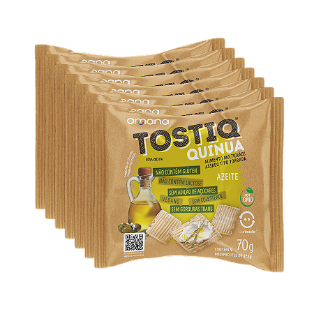 TOSTIQ QUINUA AZEITE ZERO AÇÚCAR PACK C/ 7