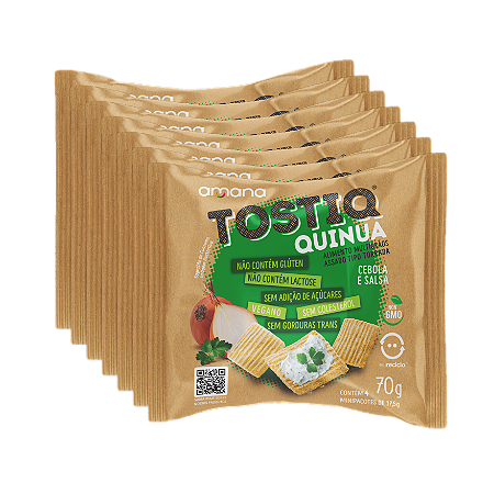 TOSTIQ QUINUA CEBOLA E SALSA ZERO AÇÚCAR PACK C/ 7