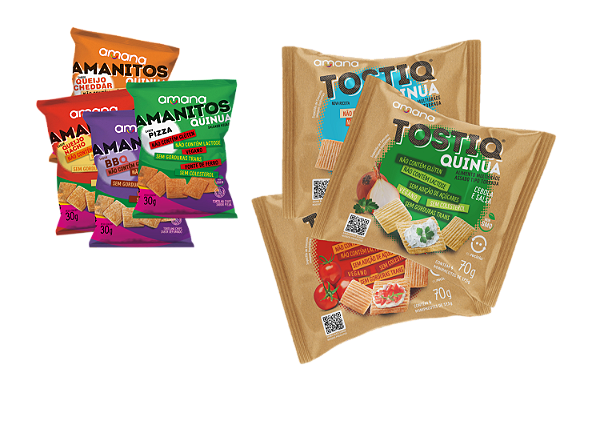 AMANA COMBO 4- DEGUSTAÇÃO 7 UNIDADES - 3 TORRADAS + 4 AMANITOS