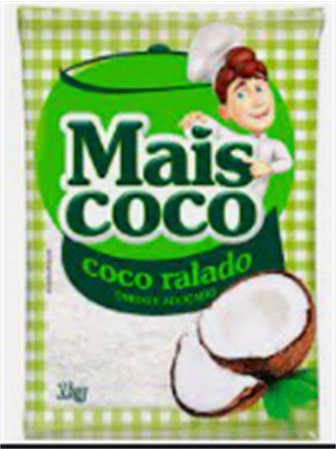 Coco Ralado Umido e Adoçado Pacote 1 kg - Mais Coco