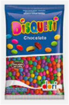 Confeito Chocolate ao Leite Disqueti Pacote 1,01 kg - Dori