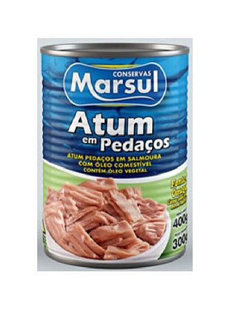 Atum Pedaços em Oleo Lata 400 g - Marsul