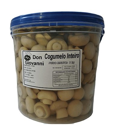 Cogumelo Champignon Inteiro Balde 2 kg - Don Giovanni