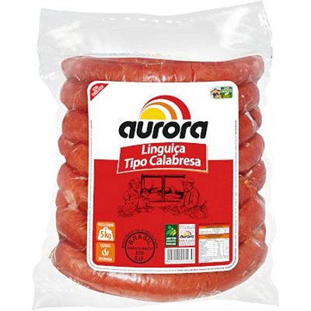 Linguiça Calabresa Inteira por kg Pacote 5 kg - Aurora