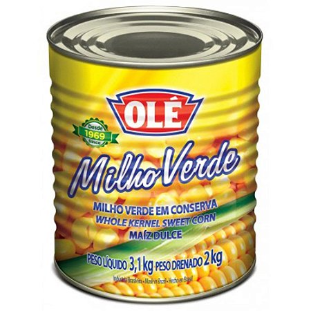 Milho Verde em Conserva Lata 2,6 kg - Olé