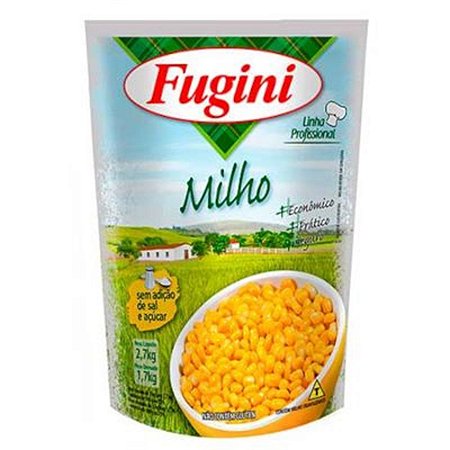 Milho Verde em Conserva Sachê 2,7 kg - Fugini