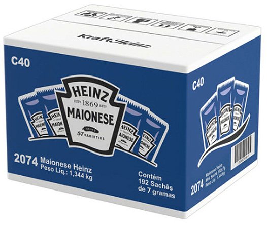 Maionese Sachê 7 g Caixa c/ 144 un - Heinz