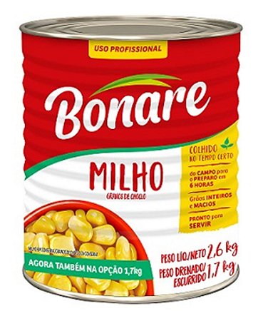 Milho Verde em Conserva Lata 2,6 kg - Bonare