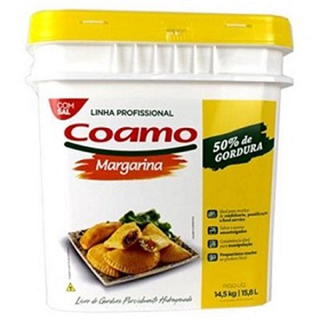 Margarina com Sal 50% de Lipídeos Balde 14,5 kg - Coamo