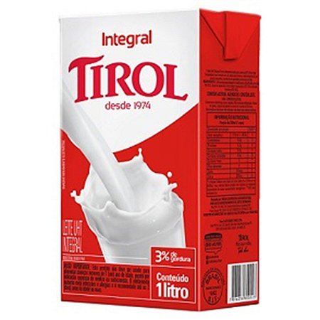 Leite Integral Unidade 1 lt - Tirol