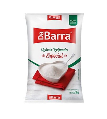 Açúcar Refinado Pacote 1 kg - Da Barra