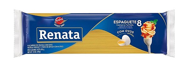 Macarrão Espaguete nº 8 Pacote 500 g - Renata