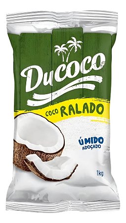 Coco Ralado Umido e Adoçado Pacote 1 kg - Ducoco