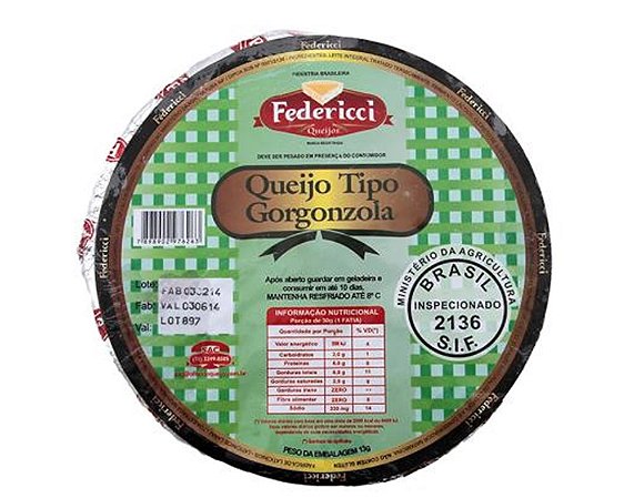 Queijo Gorgonzola Peça por kg - Federicci