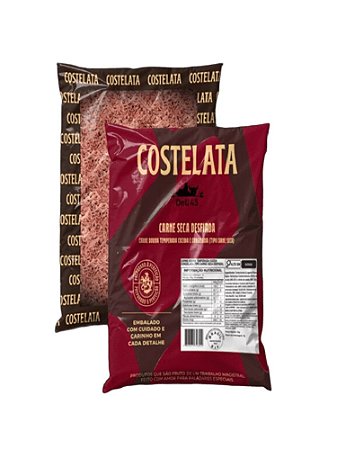 Carne Seca Bovina Desfiada Cozida e Congelada Pacote 1 kg - Costelata