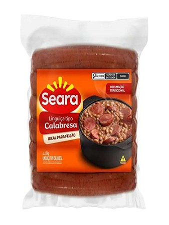 Linguiça Calabresa Inteira por kg Pacote 2,5 kg - Seara