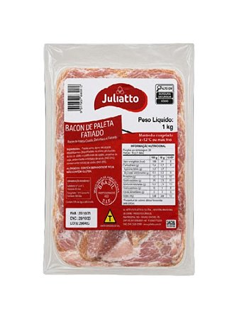 Bacon Fatiado Medalhão (Paleta) Congelado Pacote 1 kg - Juliatto