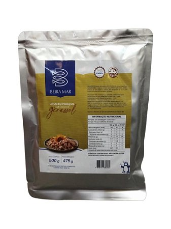 Atum Pedaços em Óleo Pacote 500 g - Beira Mar