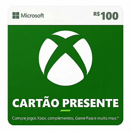 Microsoft Xbox Gift Card Saldo R$100 Reais