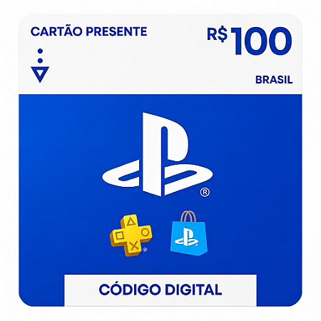 PlayStation PSN Gift Card Saldo R$100 Reais