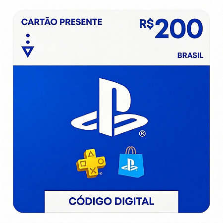 PlayStation PSN Gift Card Saldo R$200 Reais