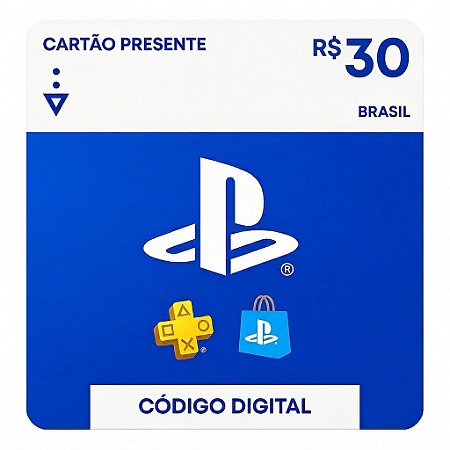 PlayStation PSN Gift Card Saldo R$30 Reais