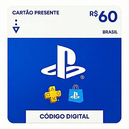 PlayStation PSN Gift Card Saldo R$60 Reais