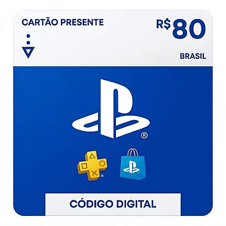 PlayStation PSN Gift Card Saldo R$ 80 Reais