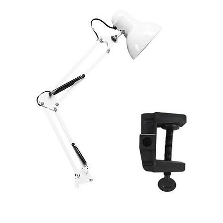 Luminária Articulavél  Branca de Garra