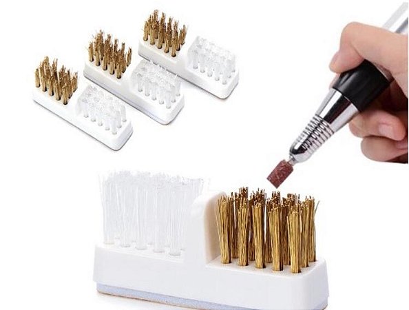 Escovinha para Limpeza de Brocas 2 em 1