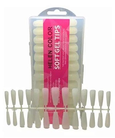 Helen Color Soft Gel Tip Bailarina Leitosa 240 peças